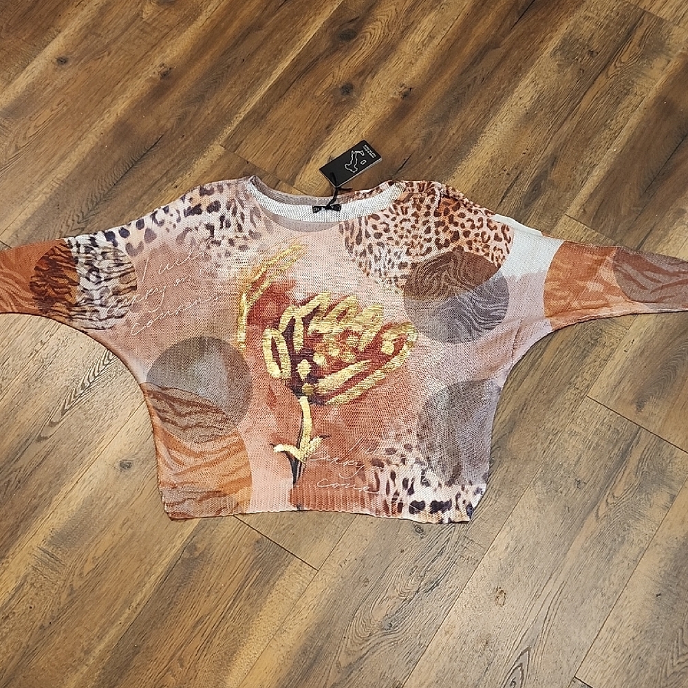 Bella Amore Multicolor Animal Print Sweater